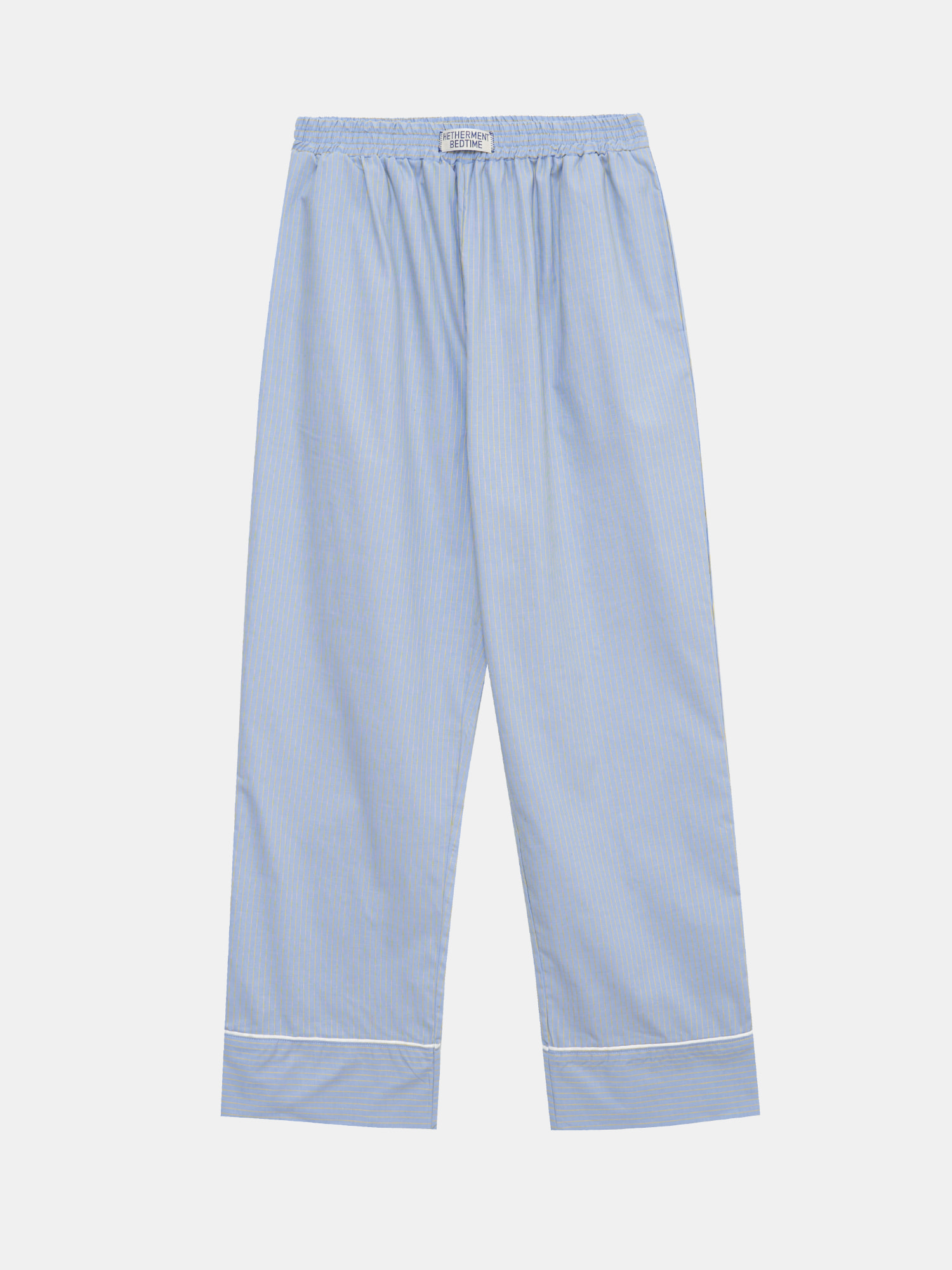 BEDTIME piping pajama pants (blue stripe)