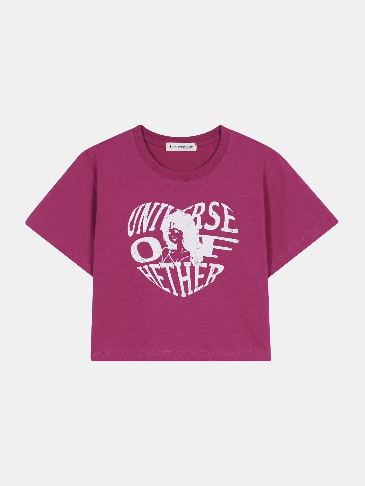 universe of hether crop t-shirts (magenta)