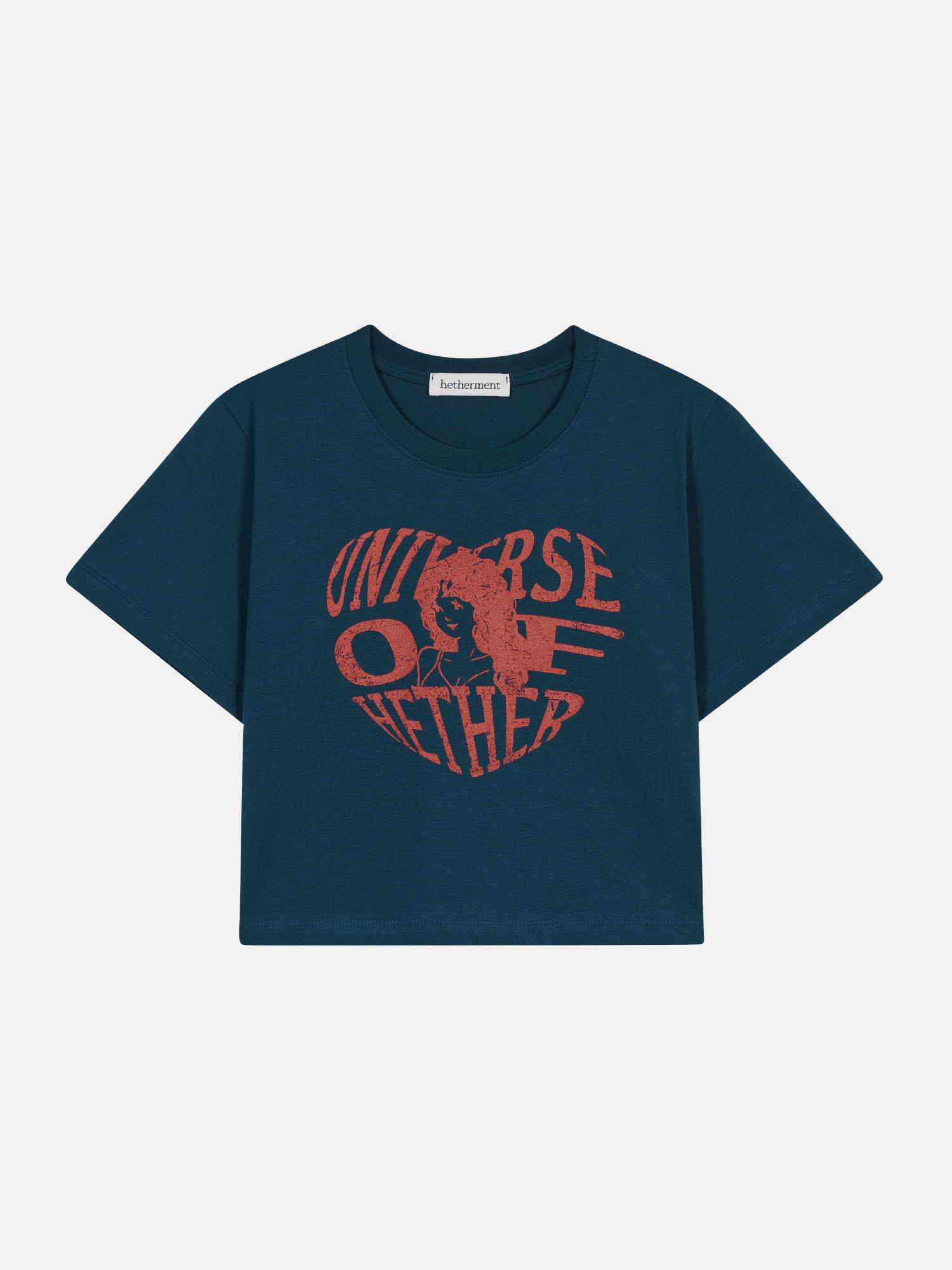 universe of hether crop t-shirts (navy)