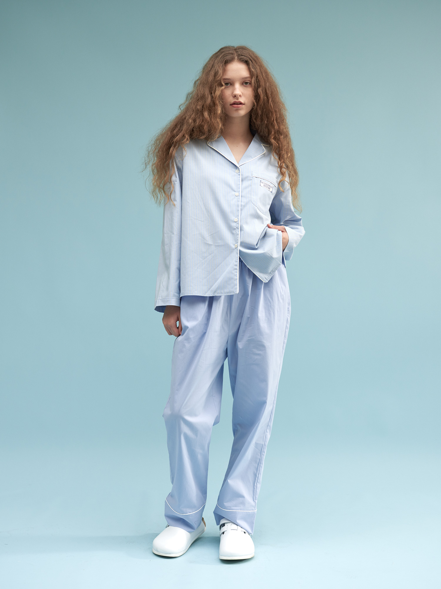 BEDTIME piping pajama pants (blue)